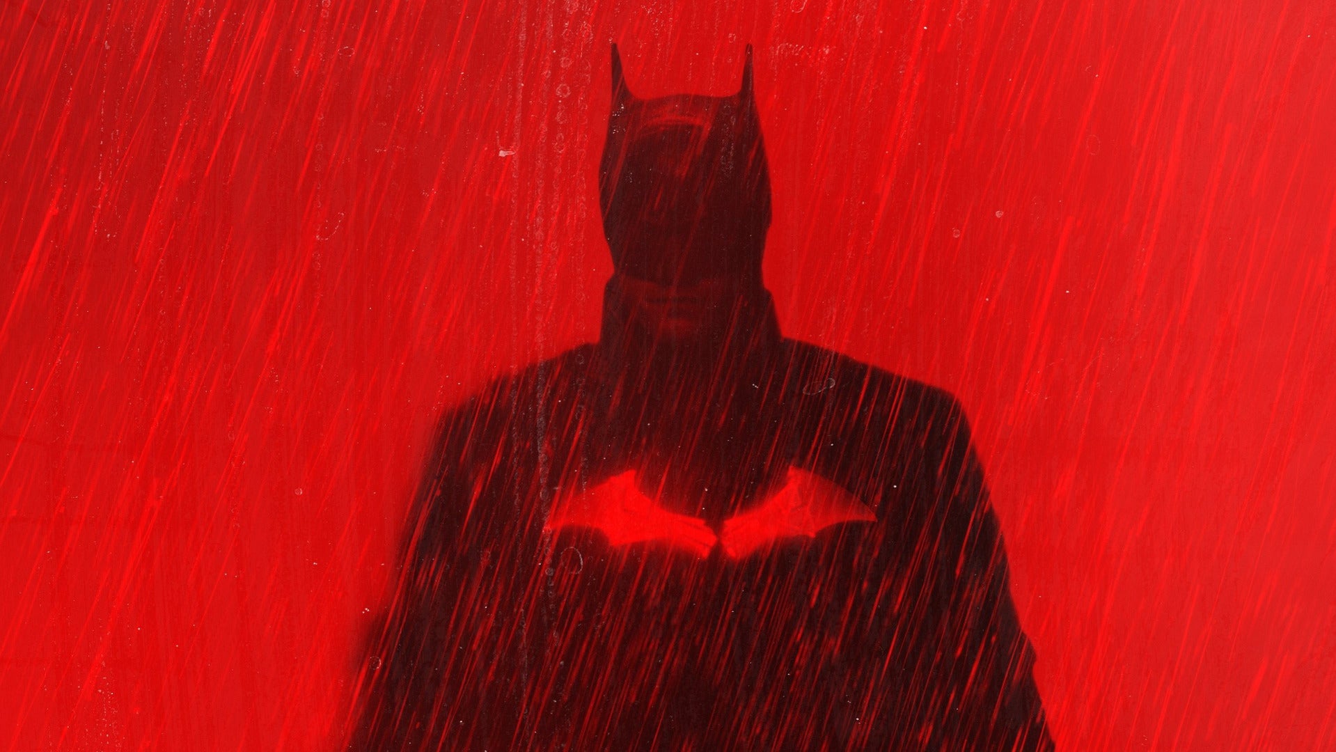 Batman sur un fond rouge