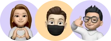 3 images of audience members