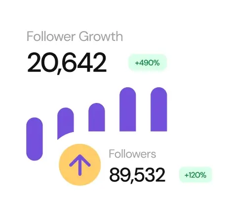 Chart of followers growth